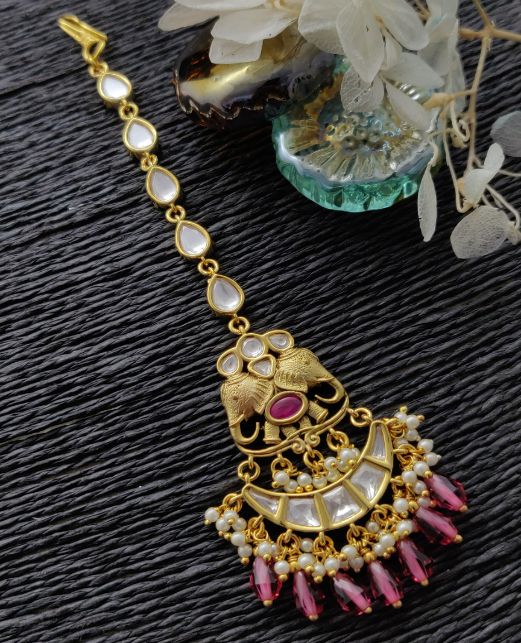 ELEPHANT FLORAL CLASSIC KUNDAN TIKKA