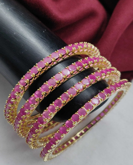 SOLITAIRE CZ 4PCS BANGLES