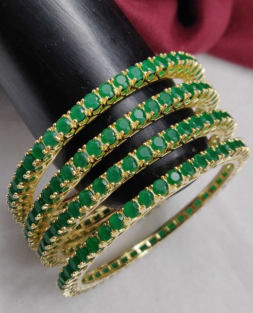 SOLITAIRE CZ 4PCS BANGLES