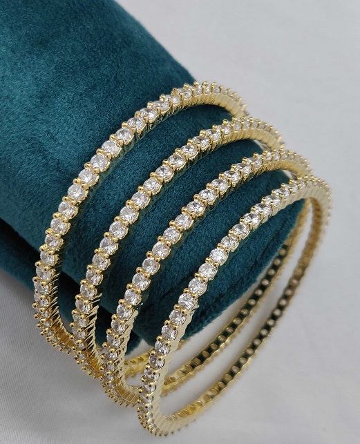 SOLITAIRE CZ 4PCS BANGLES