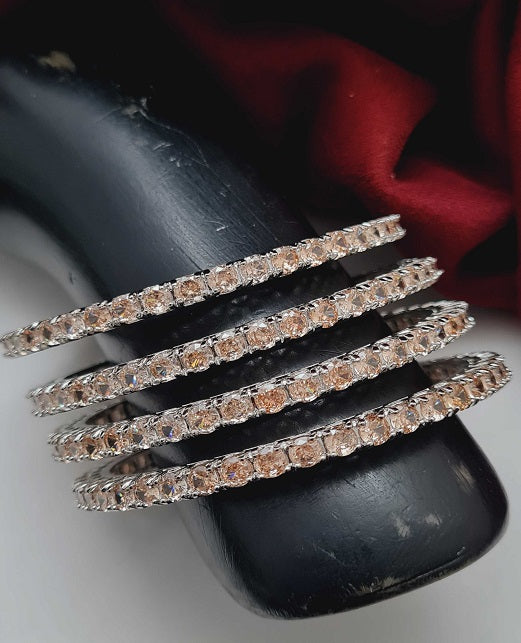 SOLITAIRE CZ 4PCS BANGLES