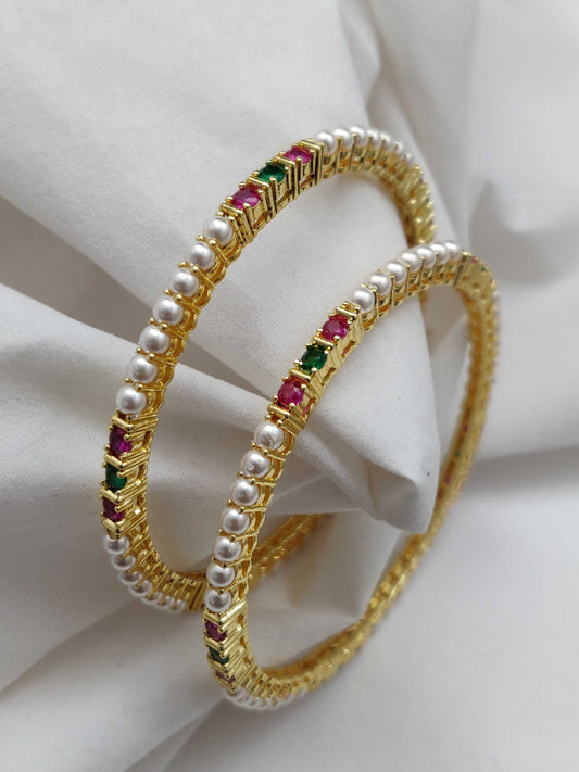 PEARL FANCY AD 2PC BANGLES