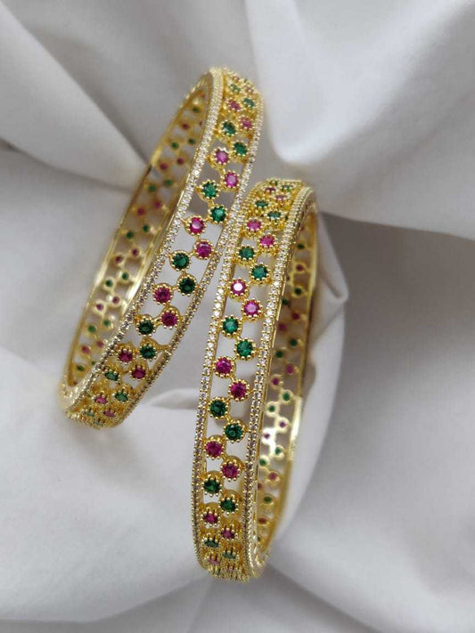 TWINKLING CZ 2PC BANGLES