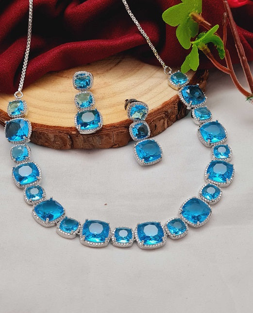 CUBIC ZIRCONIA AD NECKLACE