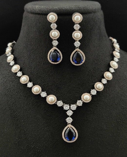 PEARL FANCY CZ NECKLACE