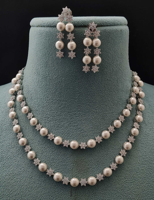 2 LAYER PEARL CLASSIC AD NECKLACE