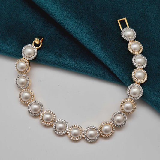 FAUX PEARL AD BRACELET