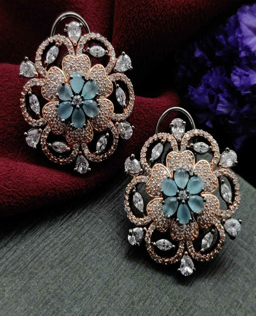 FLORAL DESIGN CZ STUDS