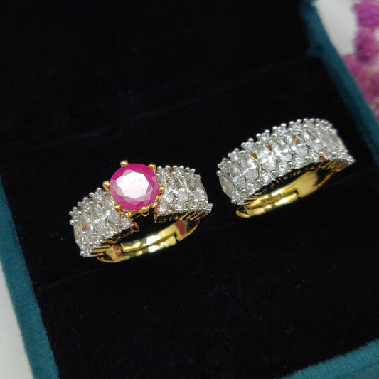 2 IN 1 FANCY CZ FINGER RINGS