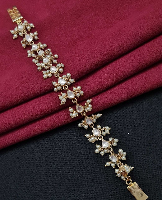 DANGLING PEARL KUNDAN BRACELET