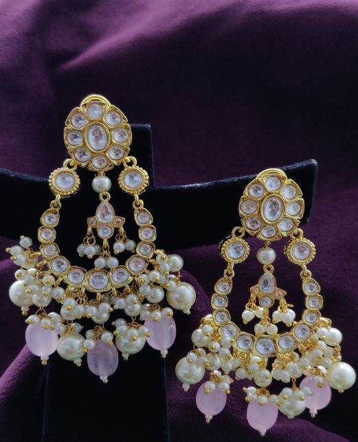 PEARL KUNDAN EARRINGS