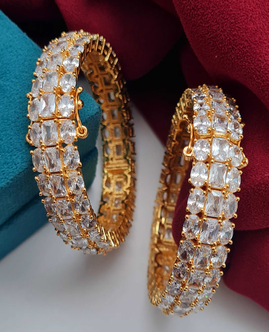 ELEGANCE CZ 2PC BANGLES