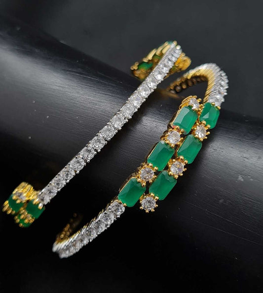 FANCY CZ 2PC BANGLES