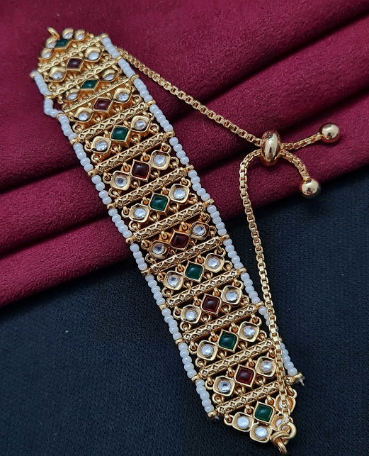 FANCY KUNDAN ADJUSTABLE BRACELET