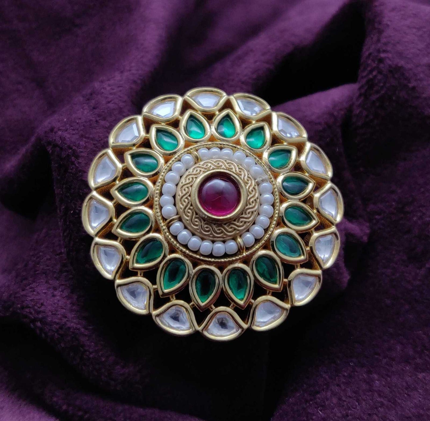 ELEGANCE KUNDAN FINGER RINGS