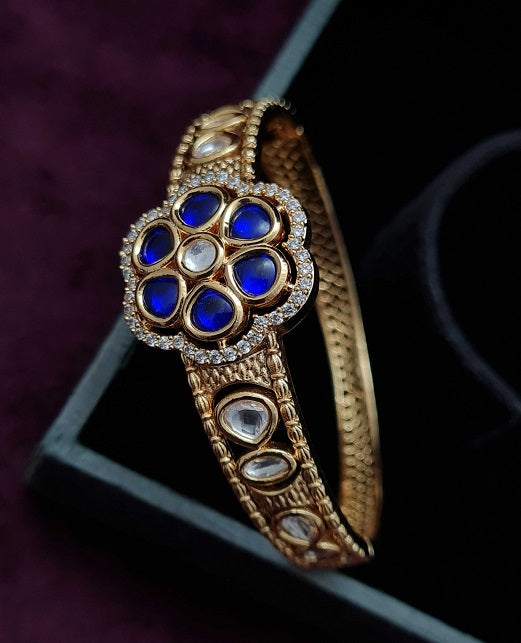 FLORAL DESIGN KUNDAN 1PC KADA