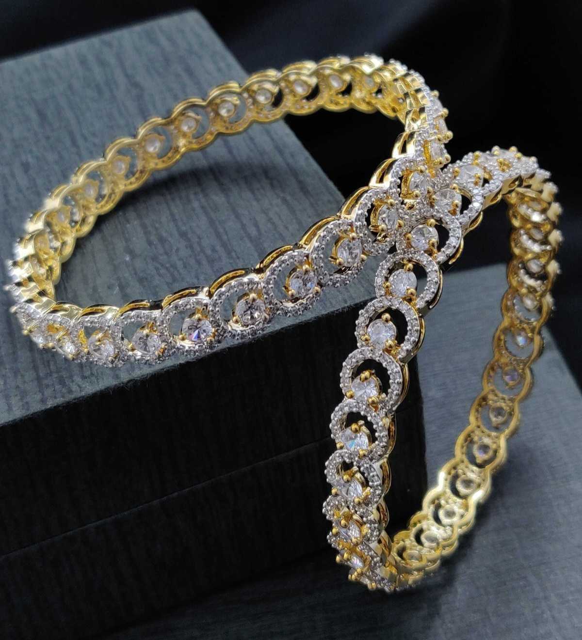 DELICATE CZ 2PC BANGLES