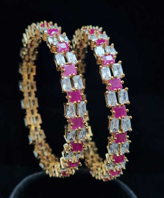 FANCY CZ 2PC BANGLES