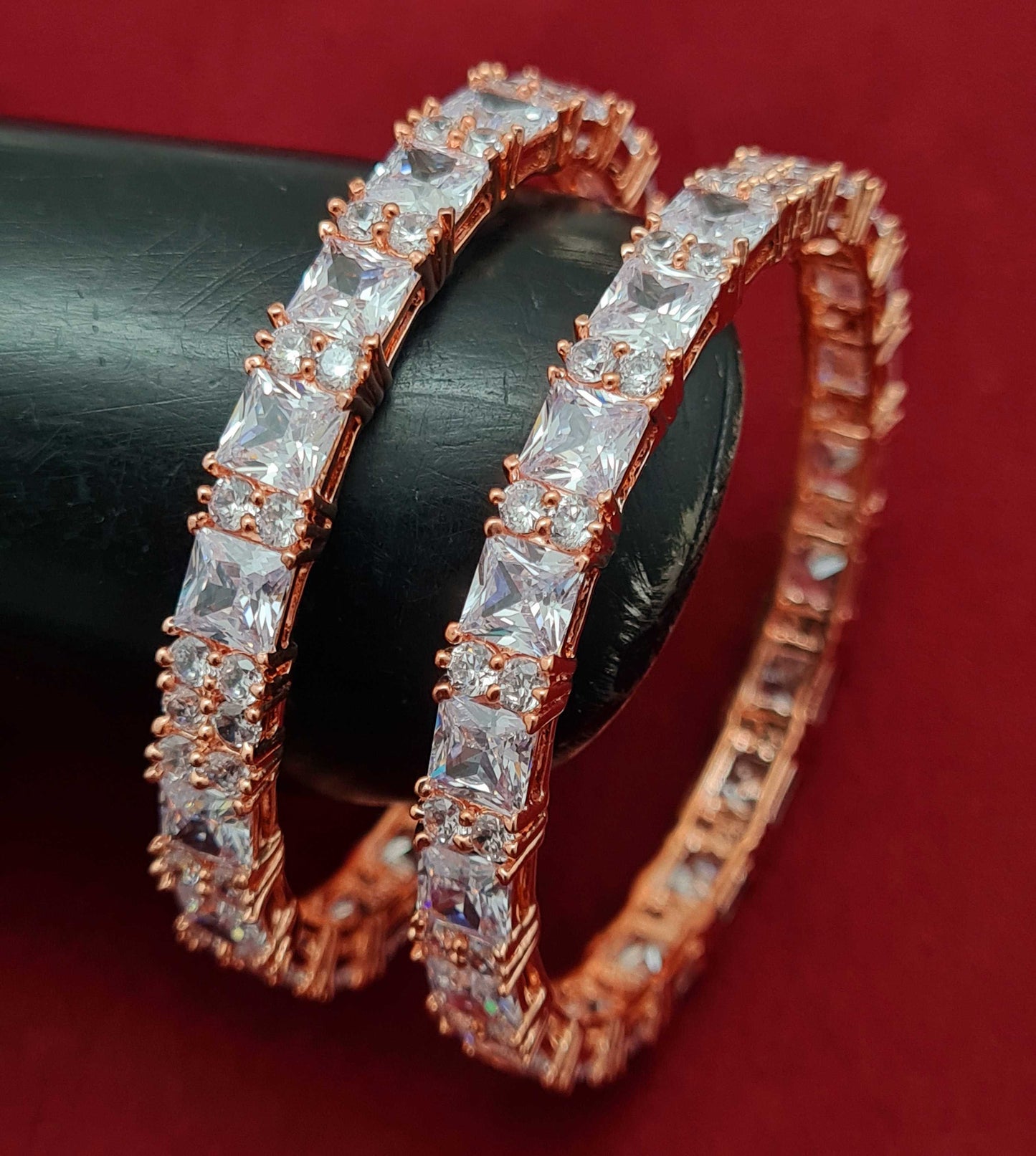 TRENDY CZ 2PC BANGLES